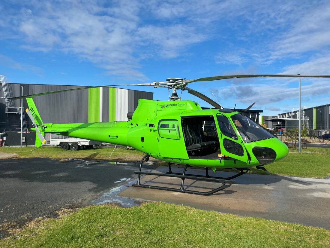 AS350 interior in lime