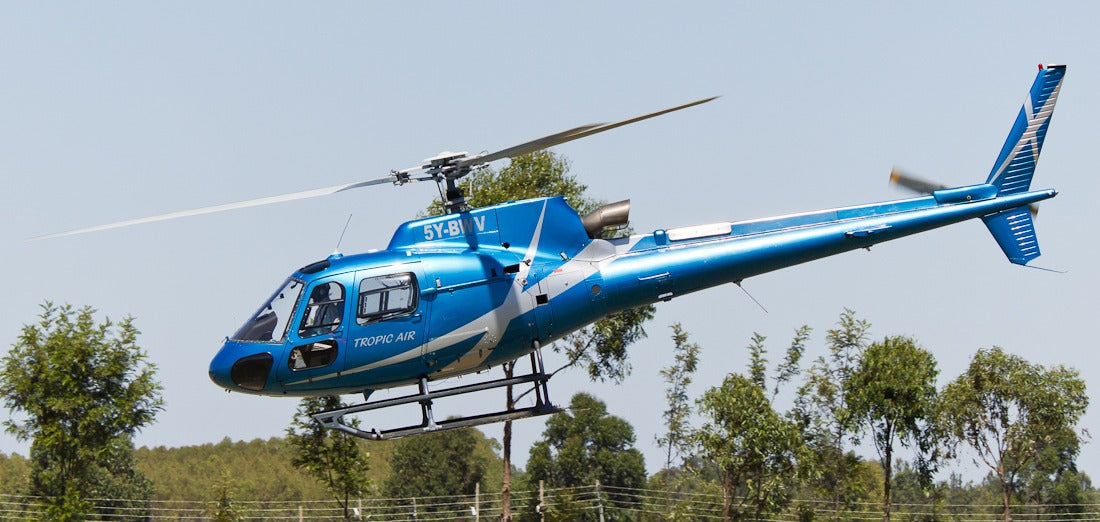 Upgrading the seat covers on an AS350 safari helicopter