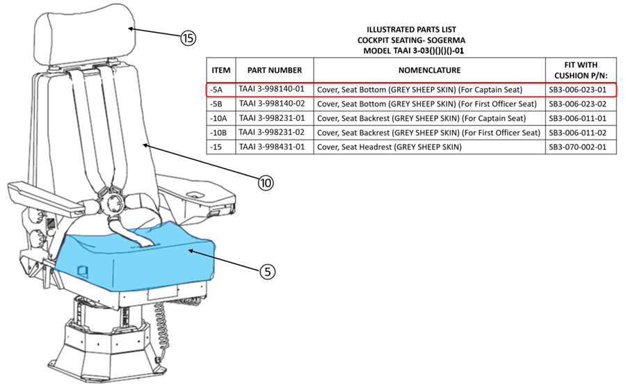 Cover, Bottom, Captain Seat