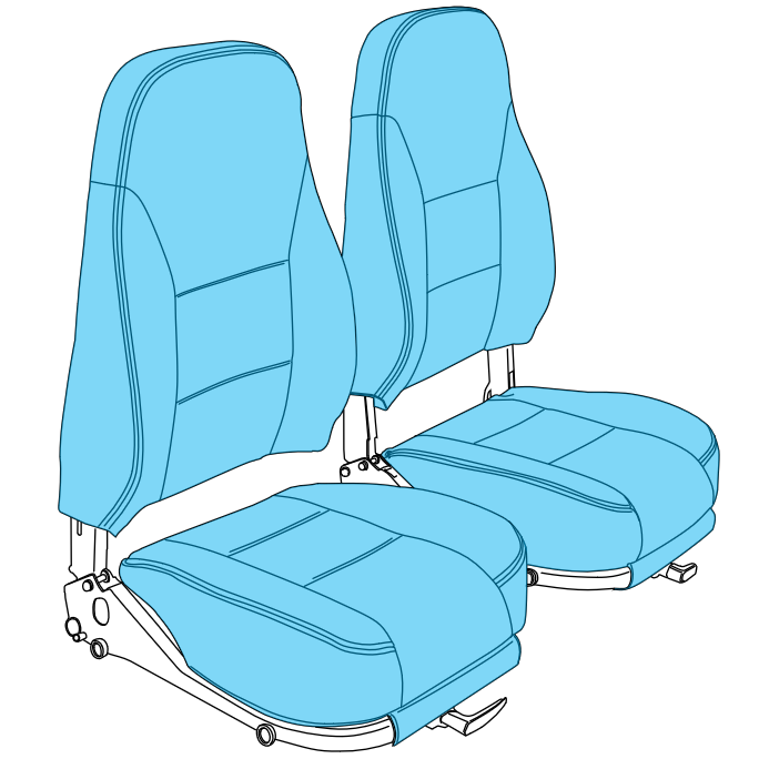 PA-38 Pilot/Co-Pilot Seat Upholstery