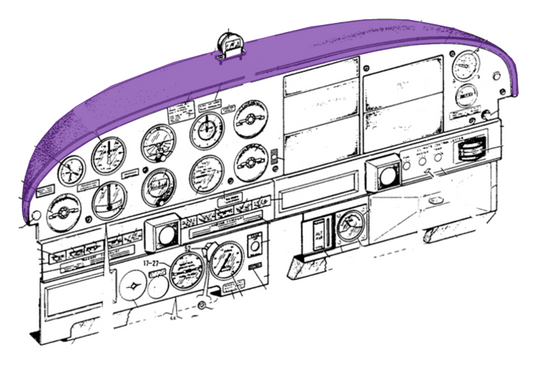 Piper PA 28 Series Glareshield Eyebrow Cover