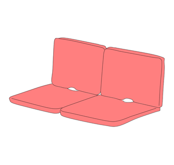 Double Rear Utility Seat Cushion Assy