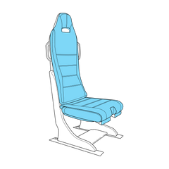 H125 Crew Seat Assy, 198/284 Series