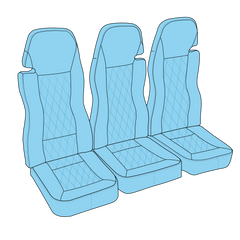 EC120 Rear Pax Seat Covers