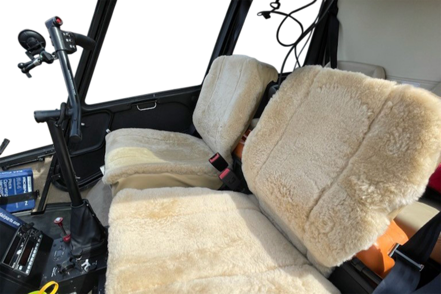 R44 Sheepskin Seat Overcovers