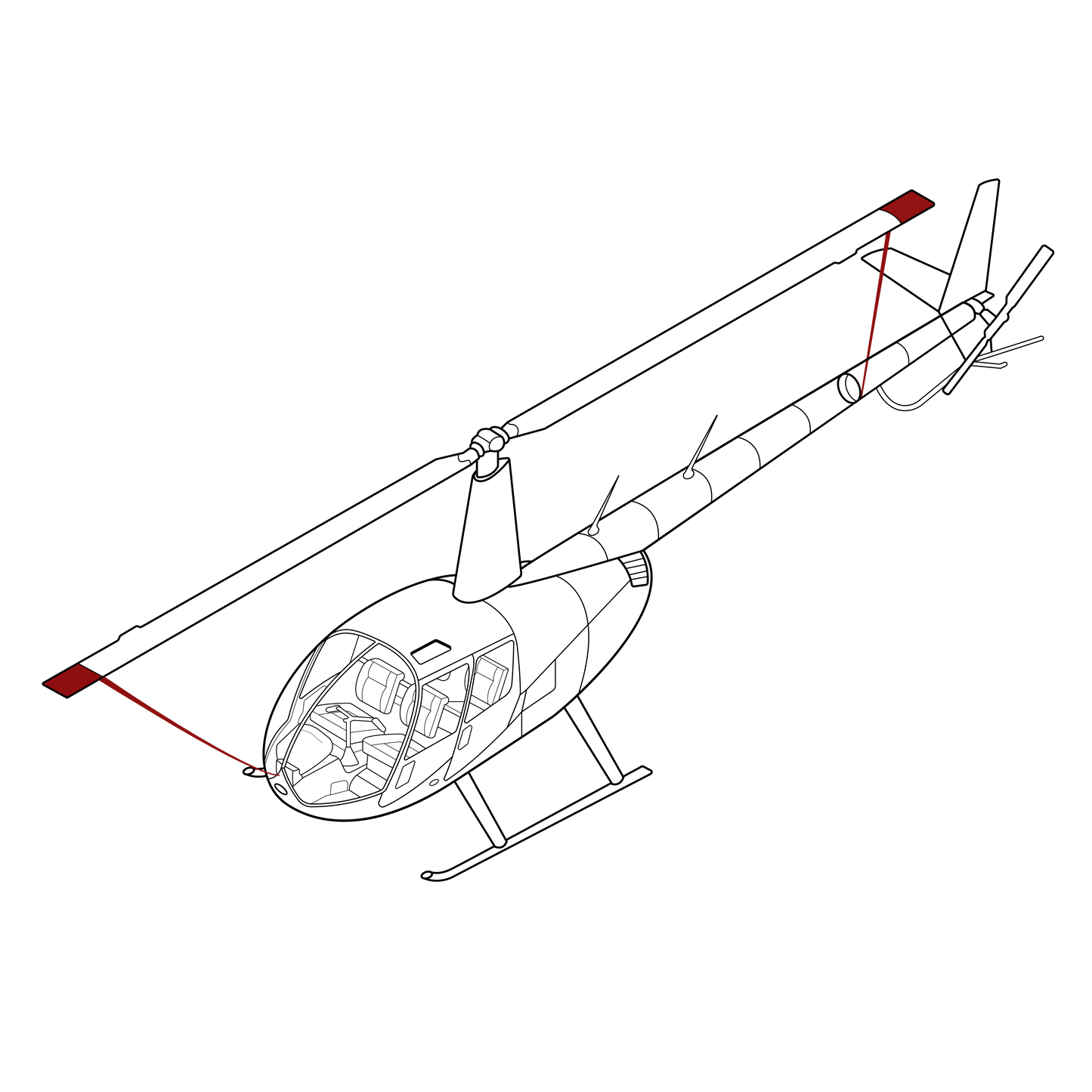 R66 Blade tie downs